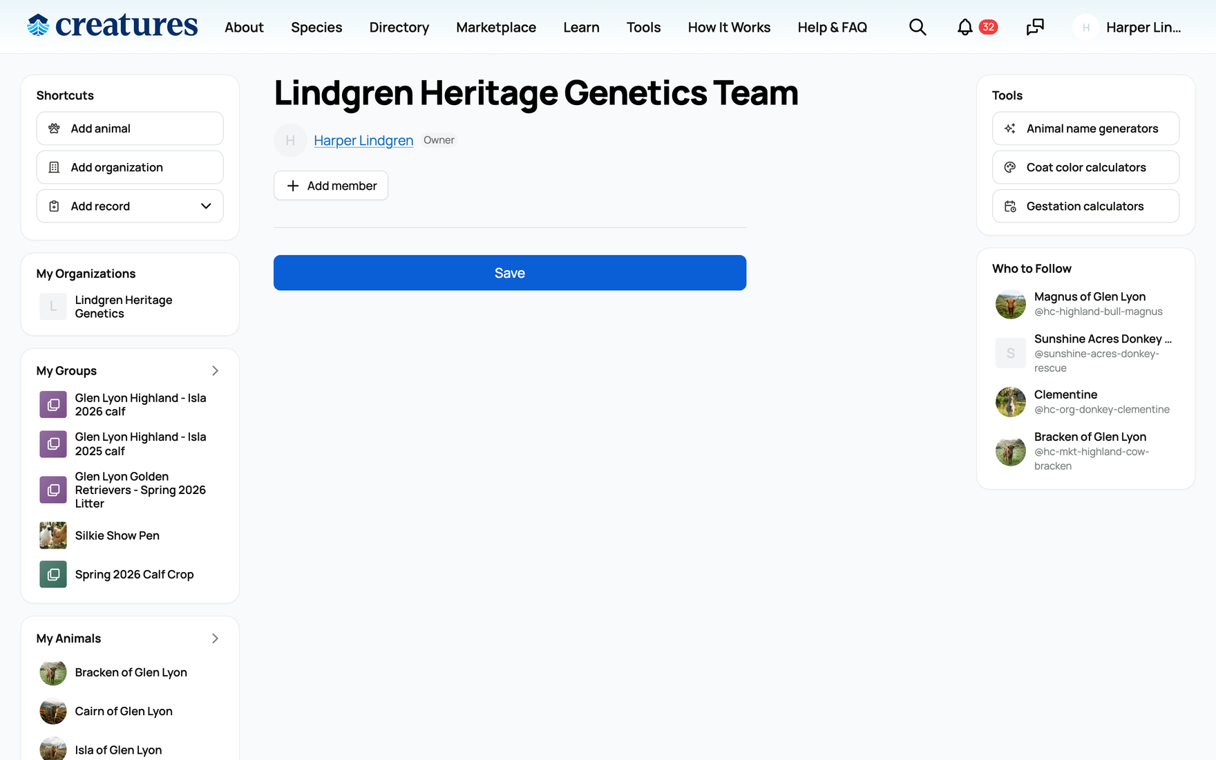 Adding a team member