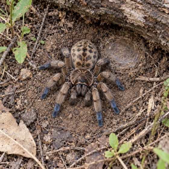 blue foot baboon tarantula