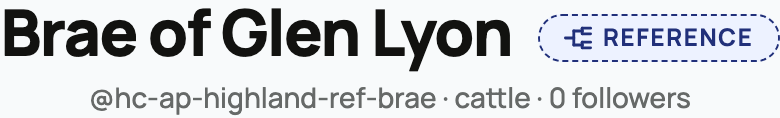 An unclaimed reference animal