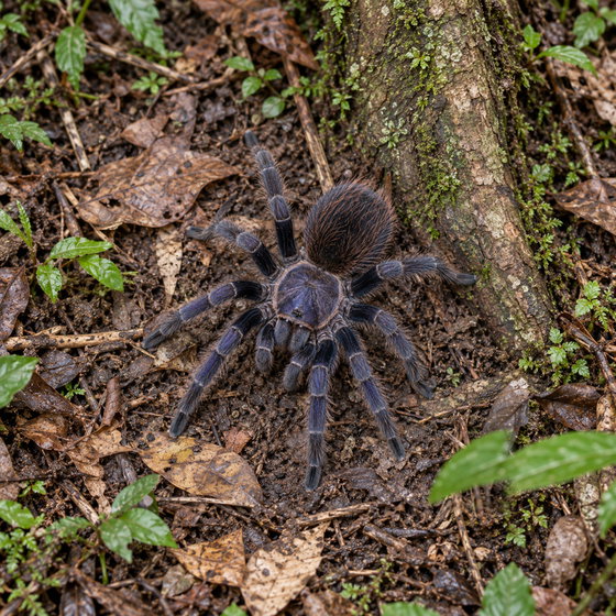 Colombian blue bloom tarantula