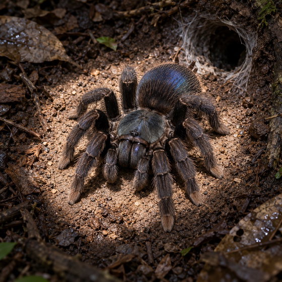 psychedelic earth tiger tarantula