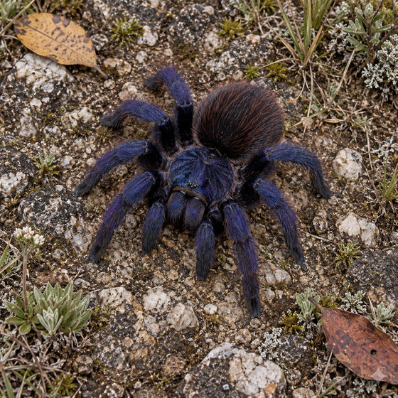 iridescent blue tarantula