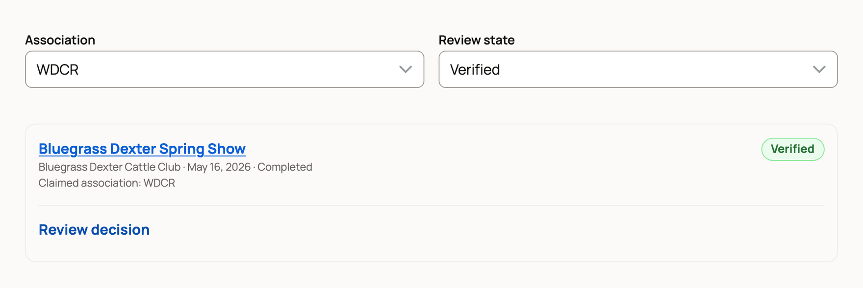 Sanction claims filtered to Verified
