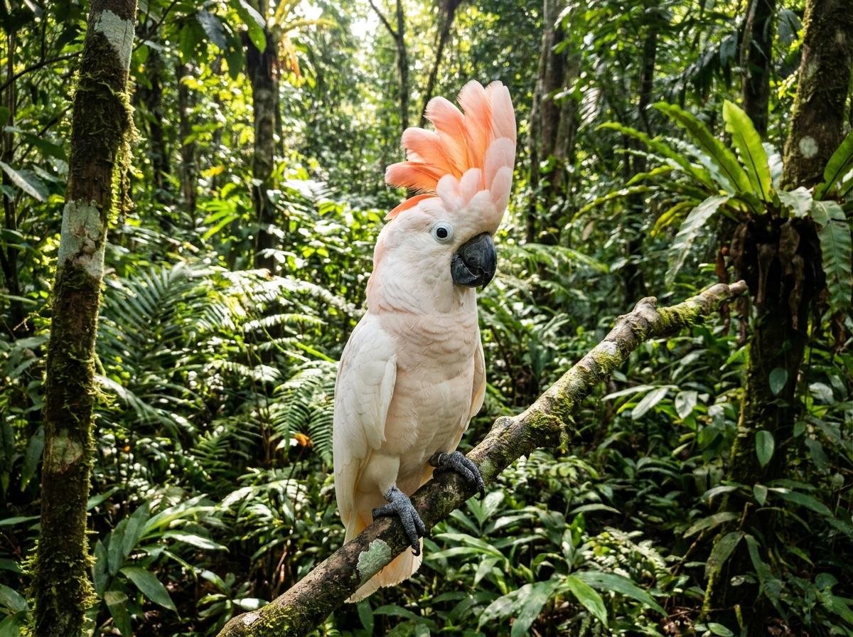 salmon-crested cockatoo