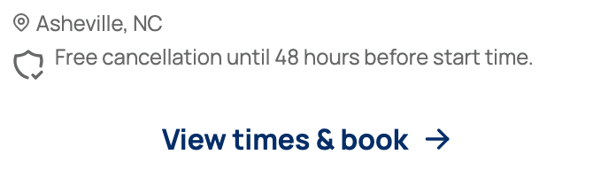 Offering location, cancellation policy, and View times & book link