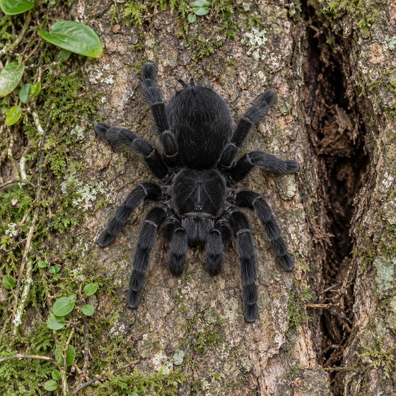 Sangihe island black tarantula