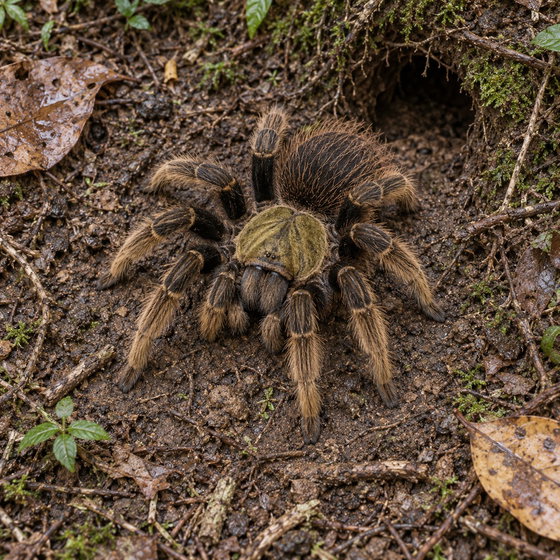 Peruvian giant blonde tarantula