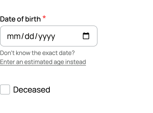 Add the animal's birth and life details