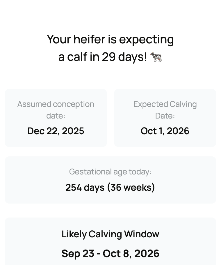 Review the expected date and likely birth window