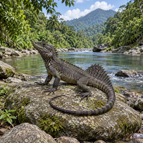 Philippine sailfin lizard
