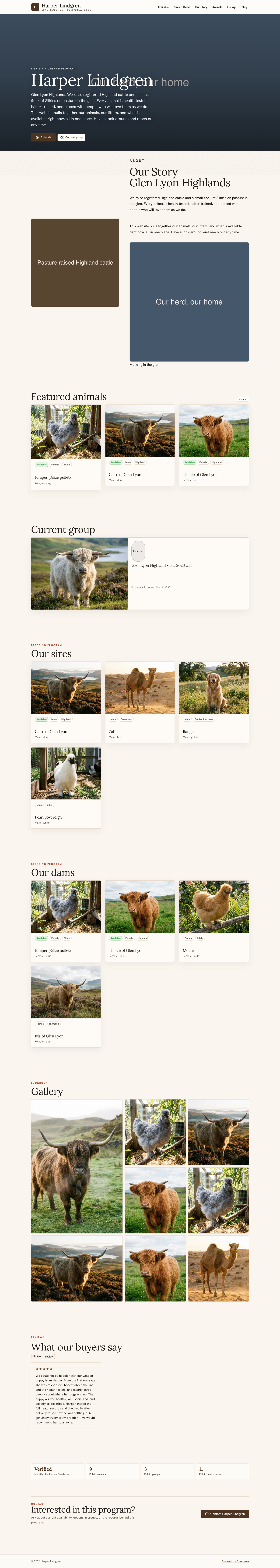 The live public home page on the subdomain
