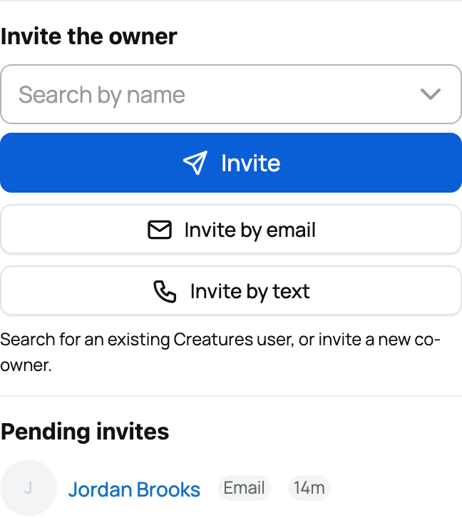 Inviting the owner of a reference animal