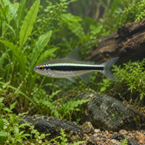black neon tetra