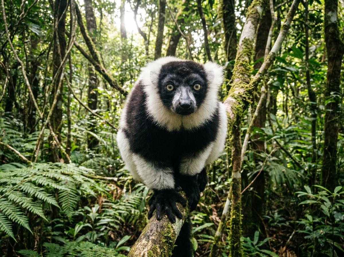 black-and-white ruffed lemur