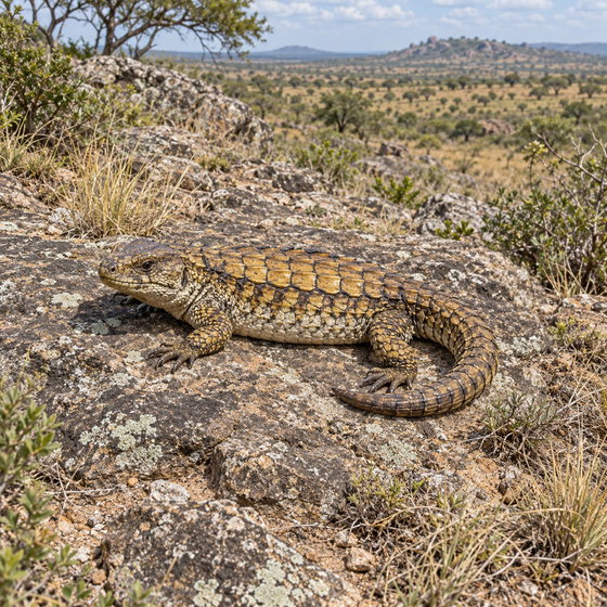 rough-scaled plated lizard