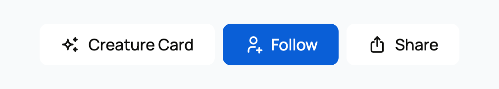 The Creature Card button on a profile