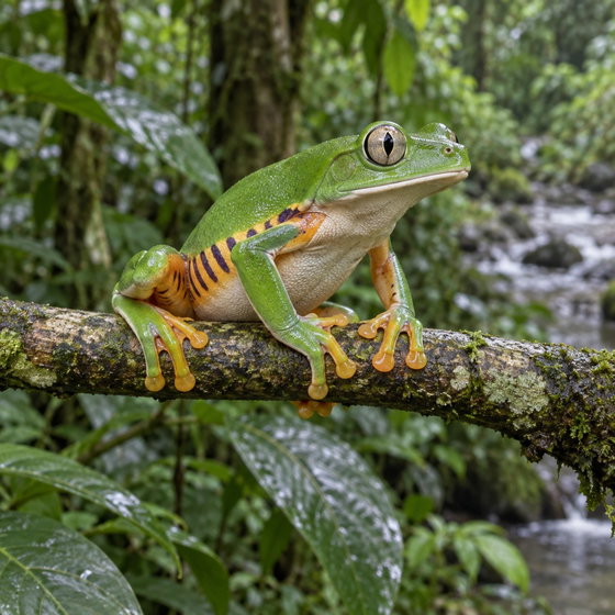 orange-legged leaf frog