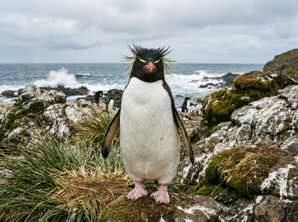 southern rockhopper penguin