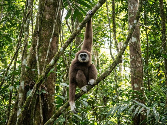 white-handed gibbon