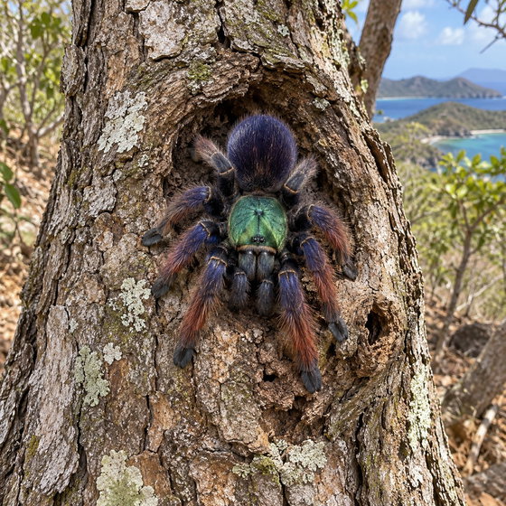 Caribbean diamond tarantula