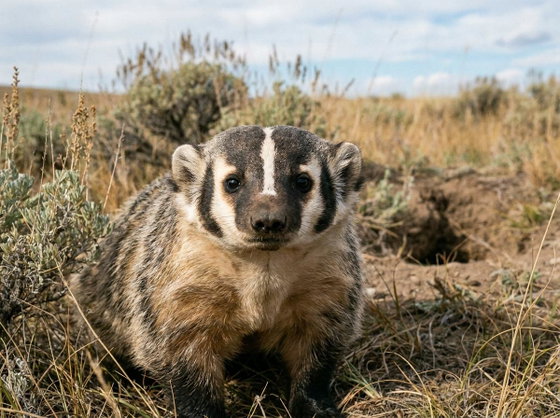 American badger