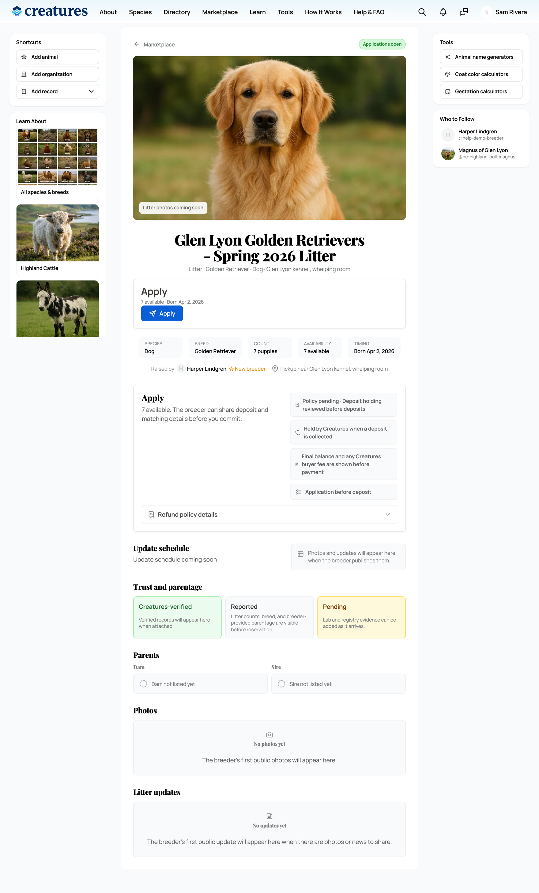 The buyer-facing group profile
