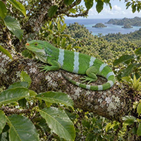 Lau banded iguana