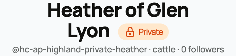 A private animal as the owner sees it