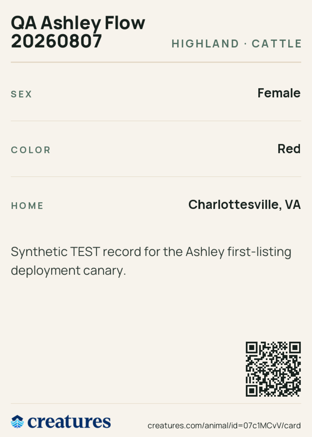 QA Ashley Flow 20260807 Creature Card back