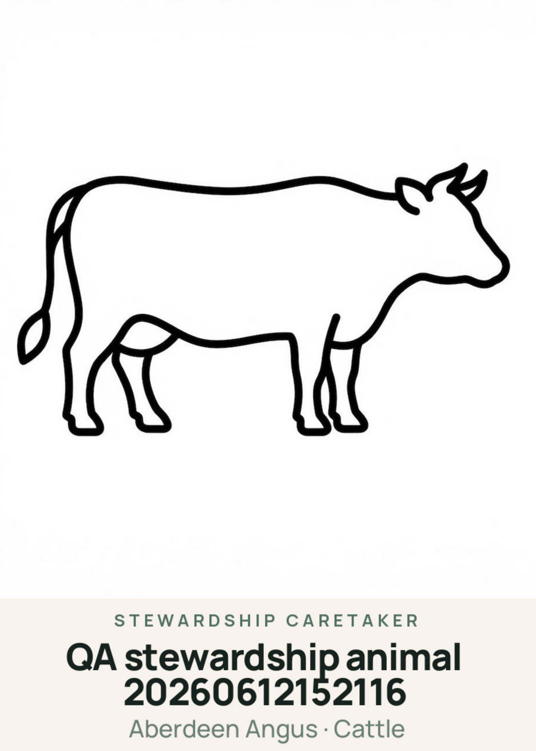 QA stewardship animal 20260612152116 Creature Card