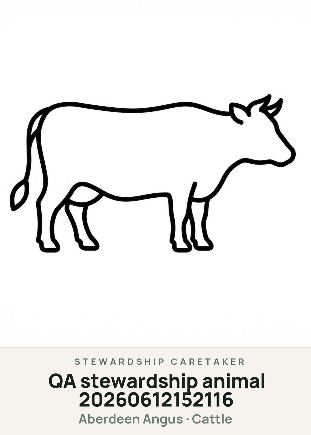 QA stewardship animal 20260612152116 Creature Card
