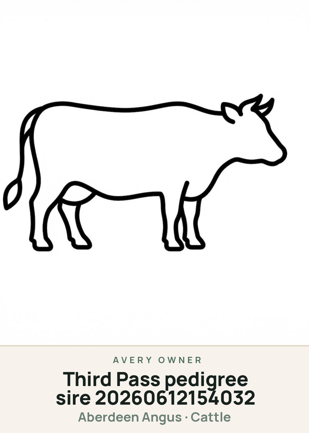 Third Pass pedigree sire 20260612154032 Creature Card