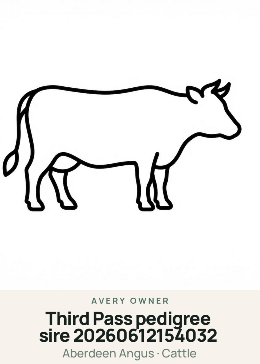 Third Pass pedigree sire 20260612154032 Creature Card
