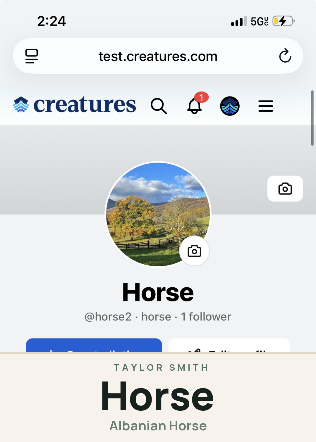 Horse Creature Card