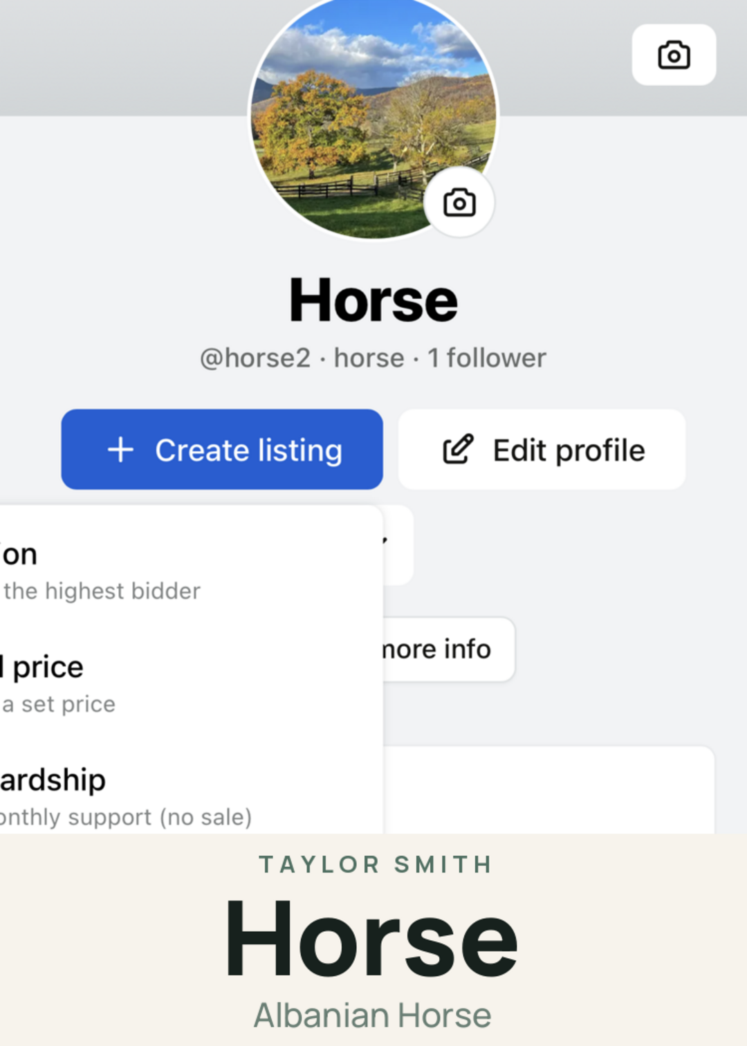 Horse Creature Card