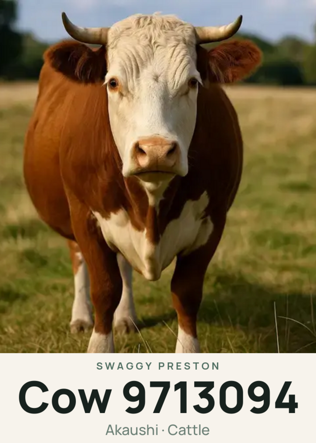 Cow 9713094 Creature Card