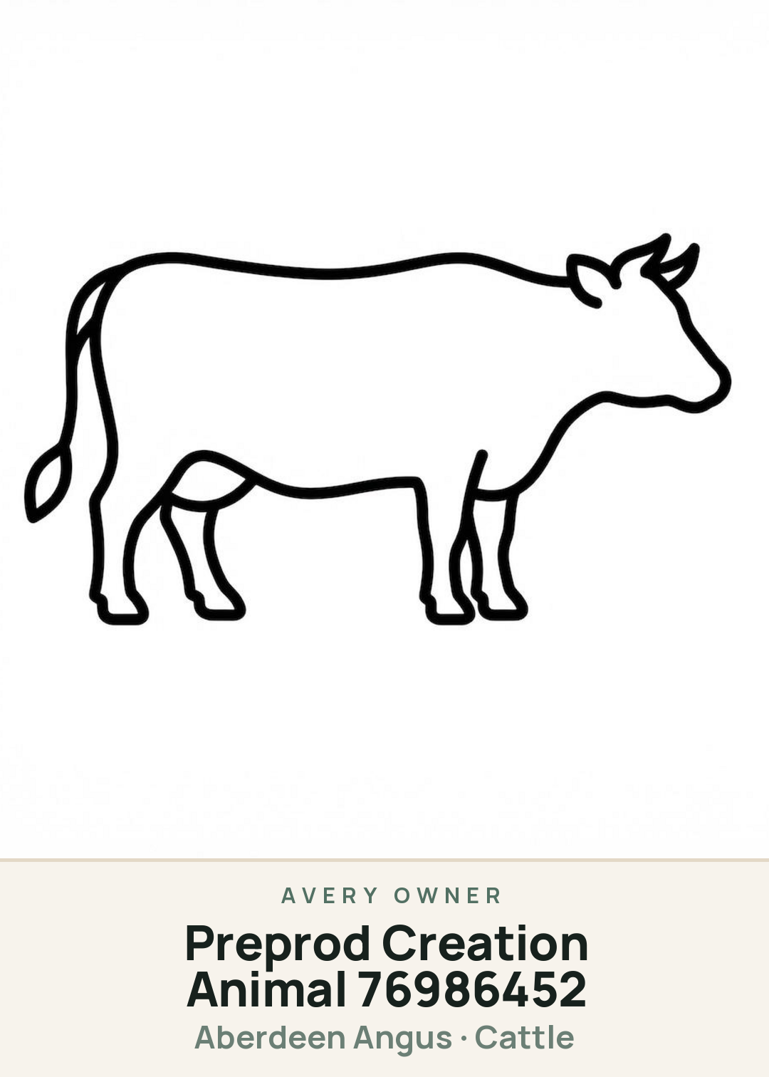 Preprod Creation Animal 76986452 Creature Card