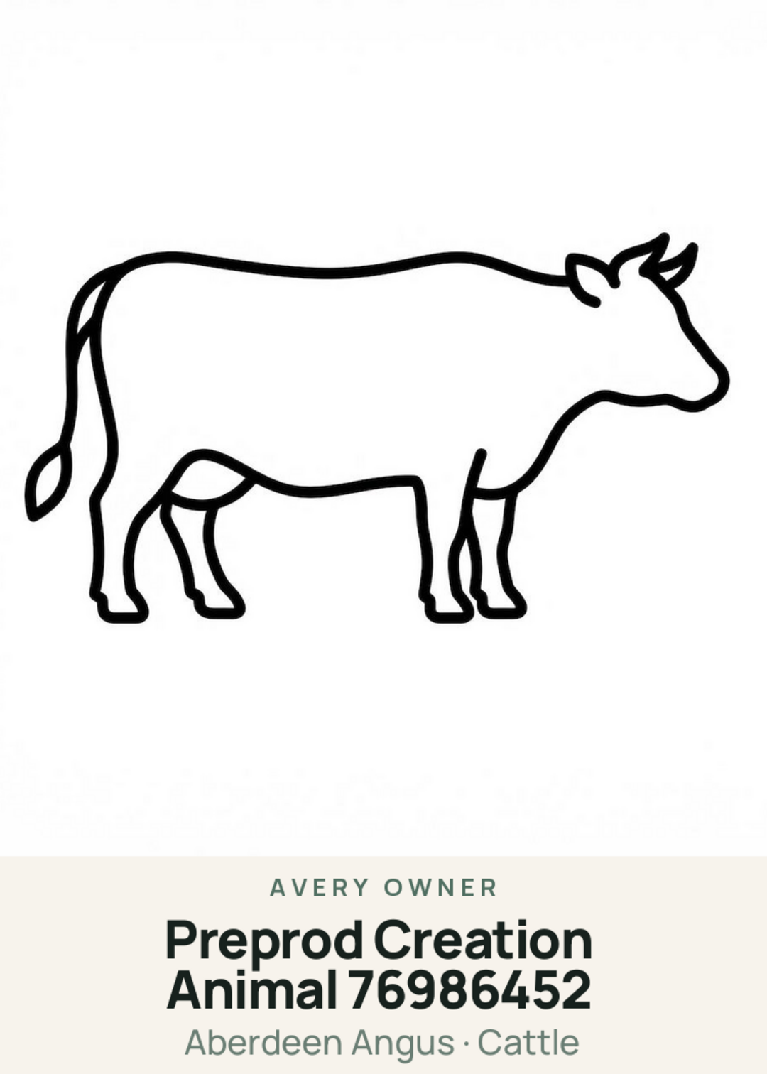 Preprod Creation Animal 76986452 Creature Card
