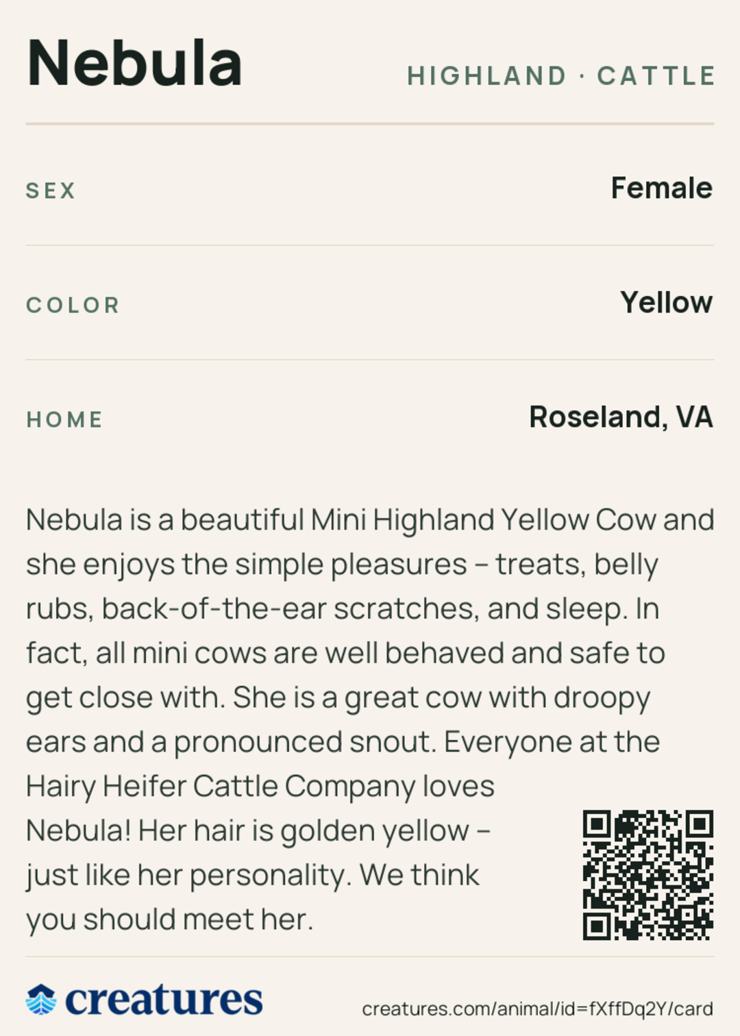 Nebula Creature Card back