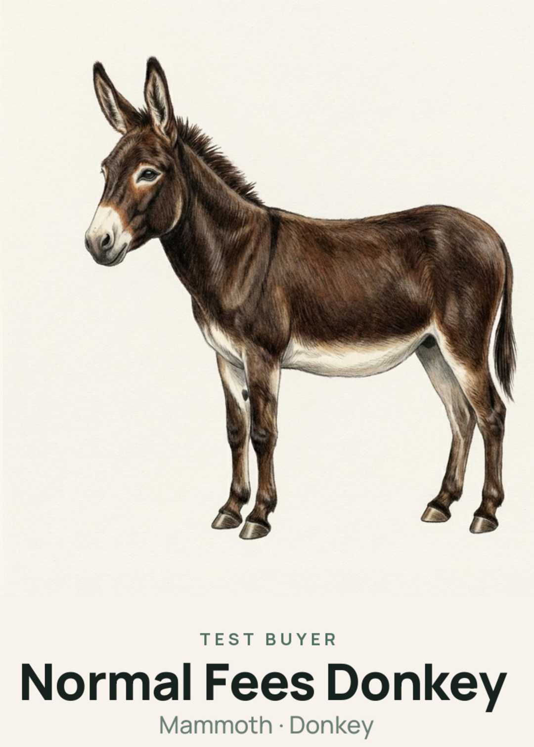 Normal Fees Donkey Creature Card