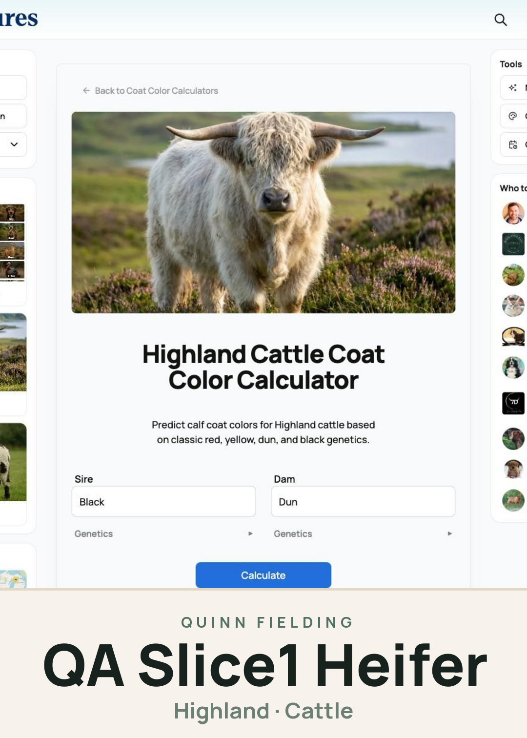 QA Slice1 Heifer Creature Card