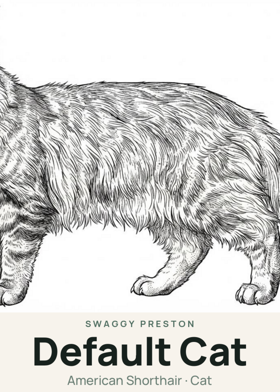 Default Cat Creature Card