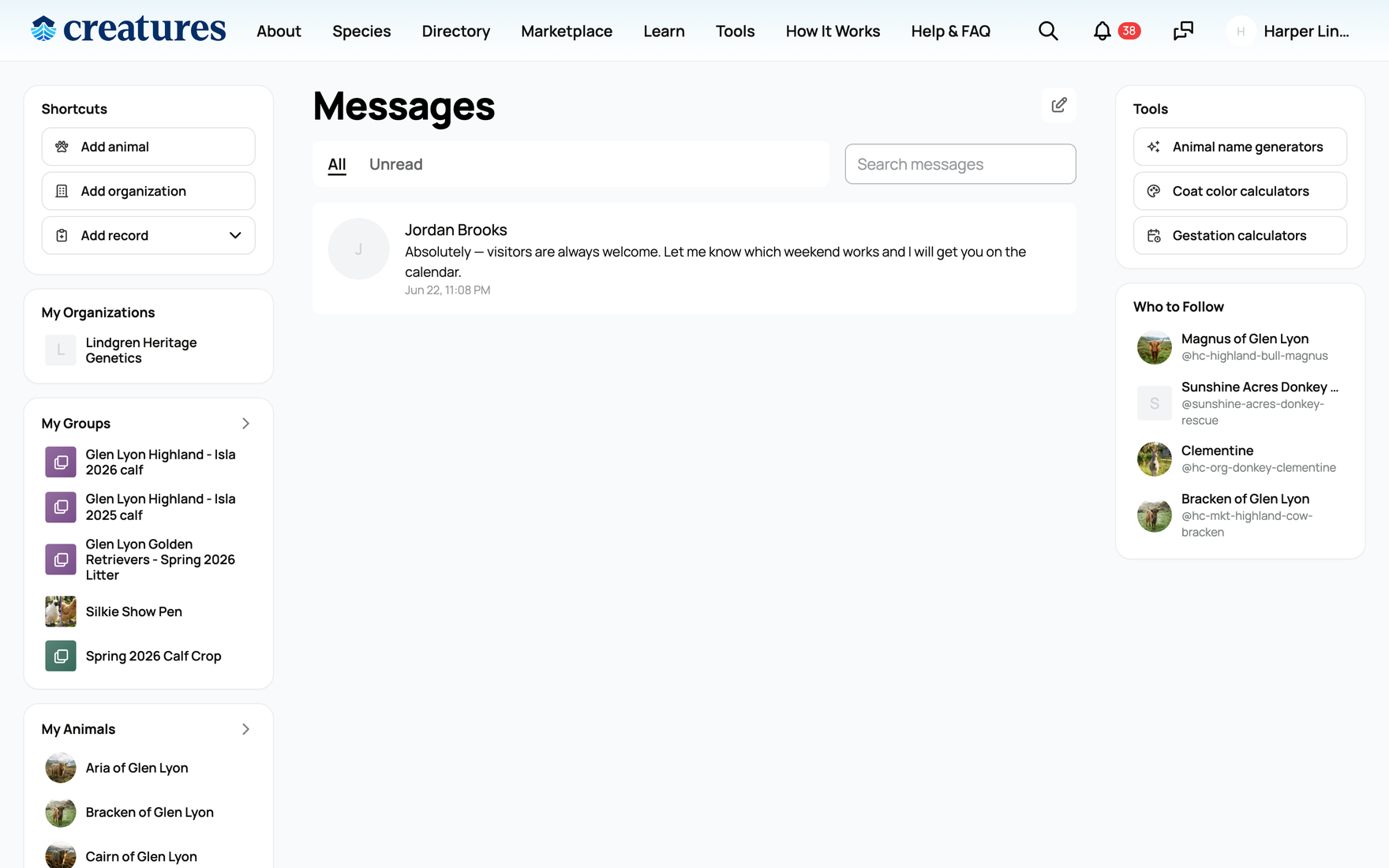 Your message inbox