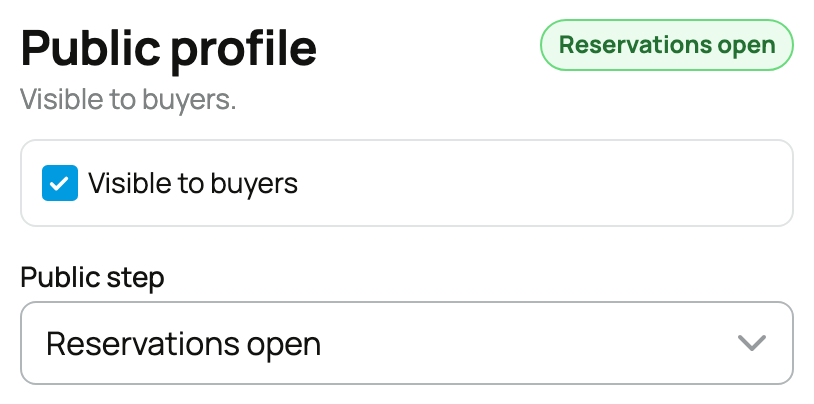 Count group visibility with Reservations open selected