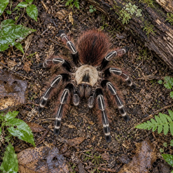 Brazilian red and white tarantula