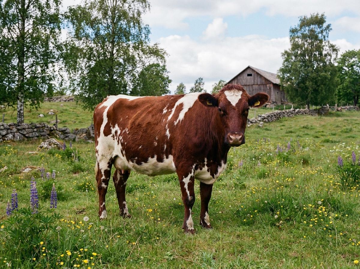 Swedish Red-And-White