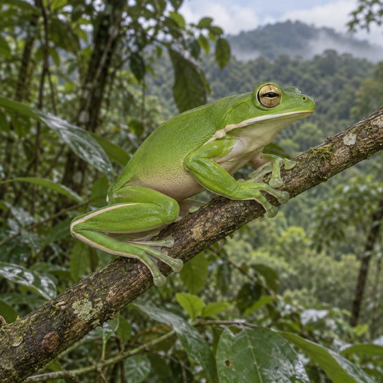 white-lipped tree frog