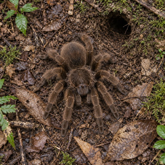 Colombian brown tarantula
