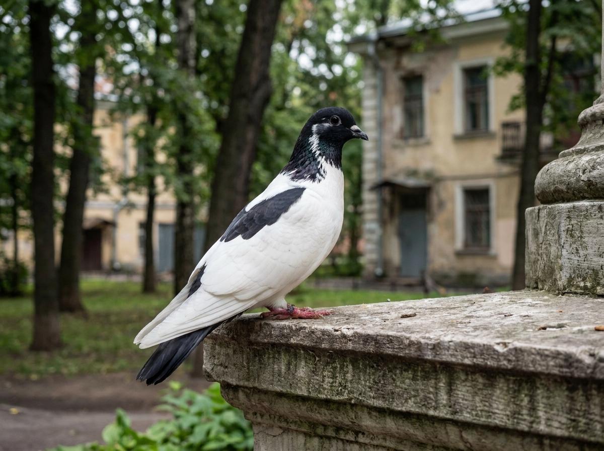 Moscow Black Magpie Pigeon