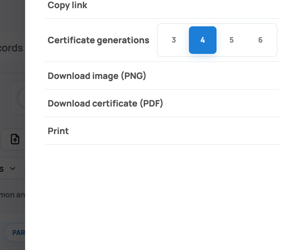 The Share this pedigree sheet